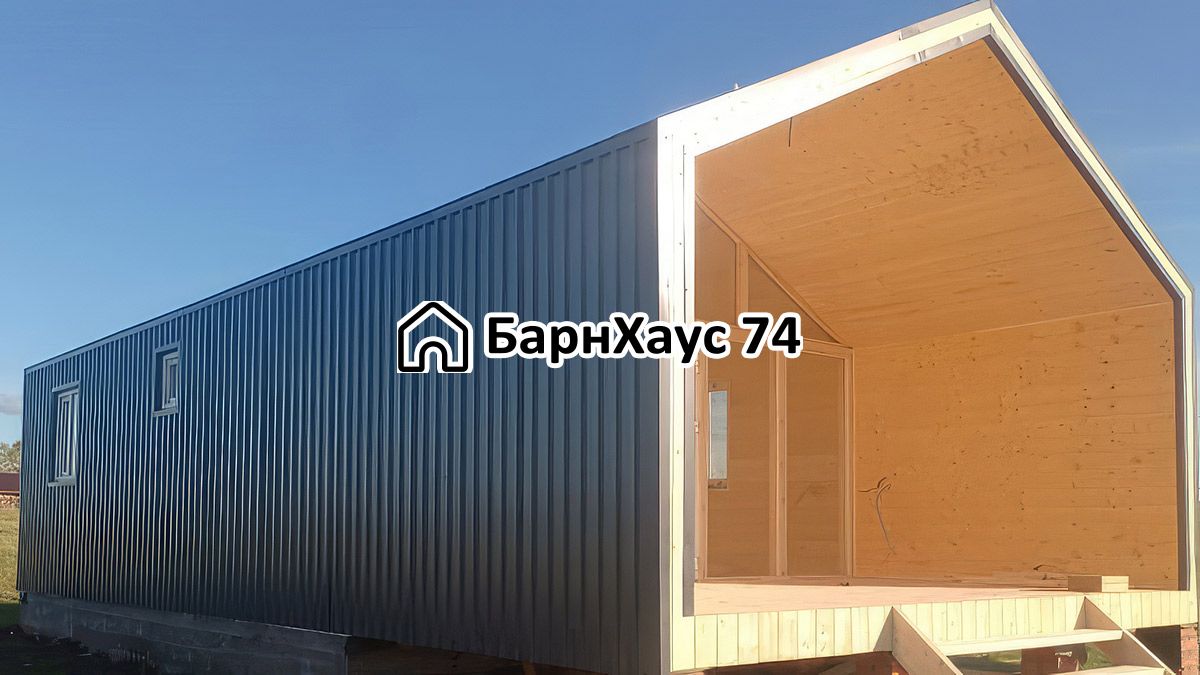 Дом 6×8 с террасой, Увильды — построенный объект Барнхаус74 — фото 2
